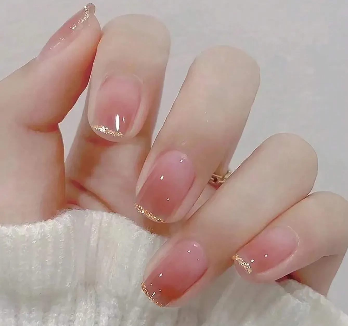 Aesthetic Short French Tip Nails