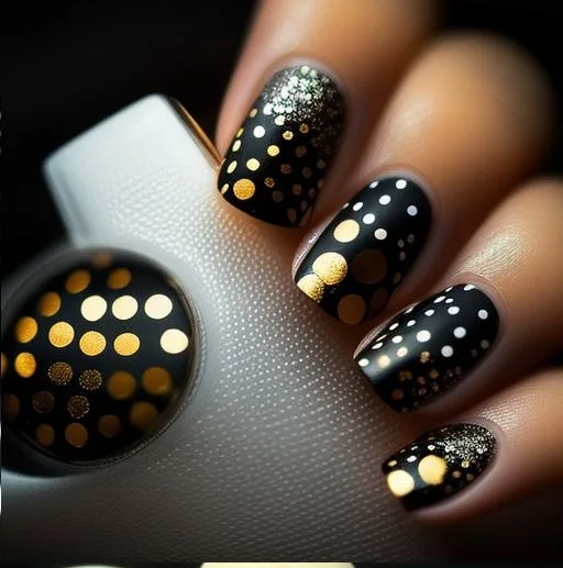 Classic Black French Tip Designs for Short Square Nails