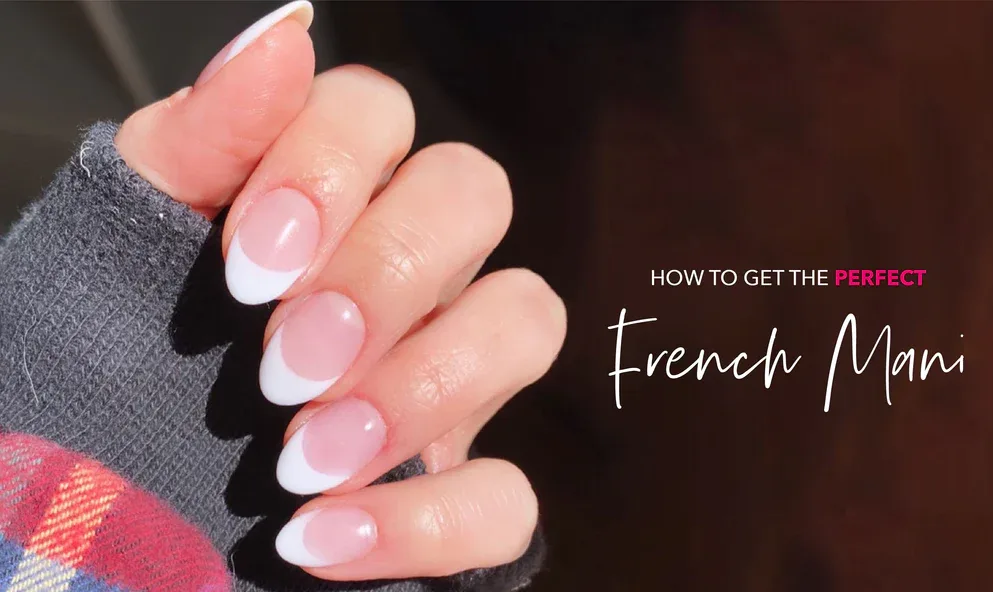 DIY French Tip Manicure Tutorial for Short Almond Nails
