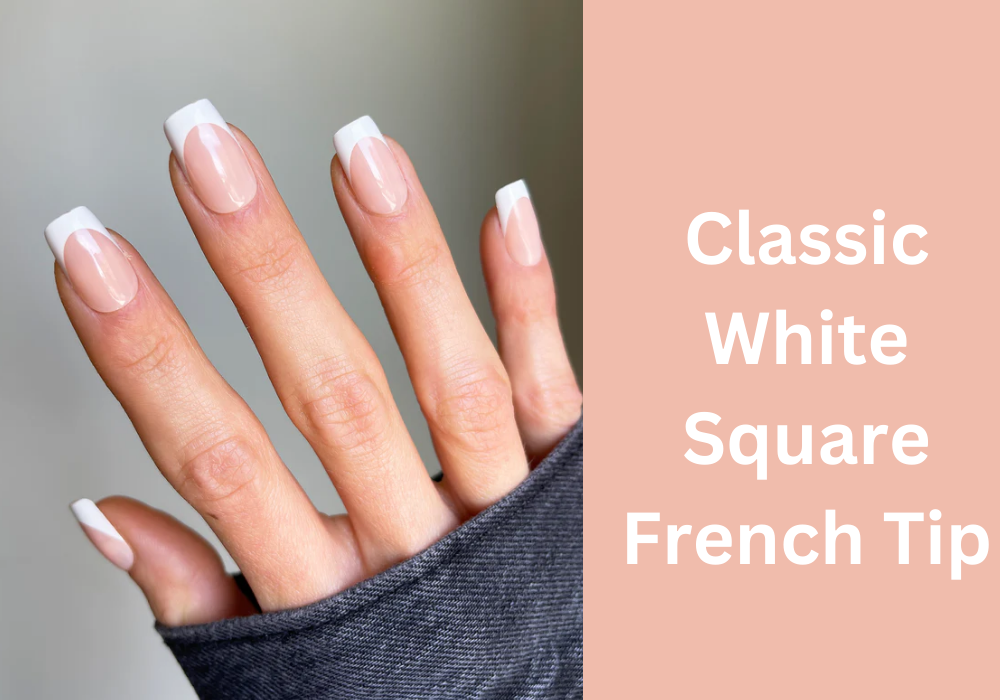 Classic White Square French Tip